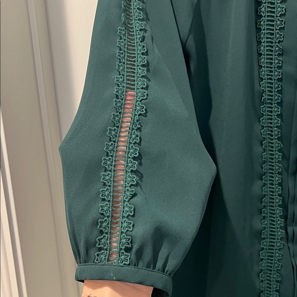 41 Hawthorn Elegant Forest Green Blouse - Picture 3 of 5